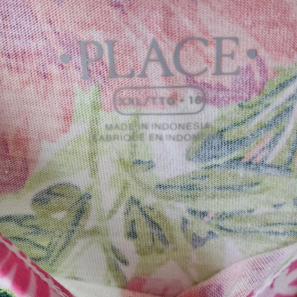 The Children's Place Floral Girls Short Sleeve Dress Size 16 - Picture 3 of 8